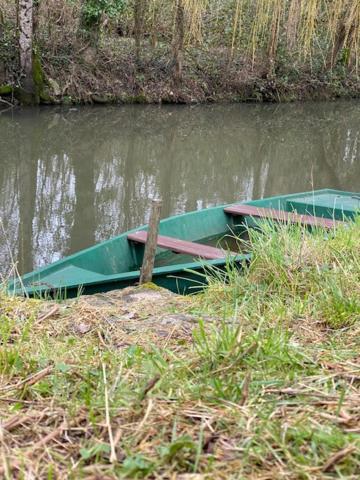 Une Maraichine En Bord De Conche Avec Barque Sans Linge De Maison Arçais Exterior foto